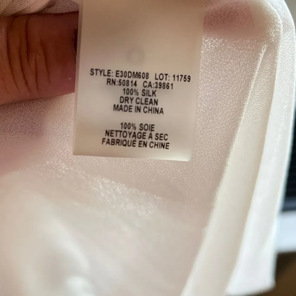 Elie Tahari Seldana Abstract-Print 100% Silk Slip Dress US 4 - Picture 7 of 9